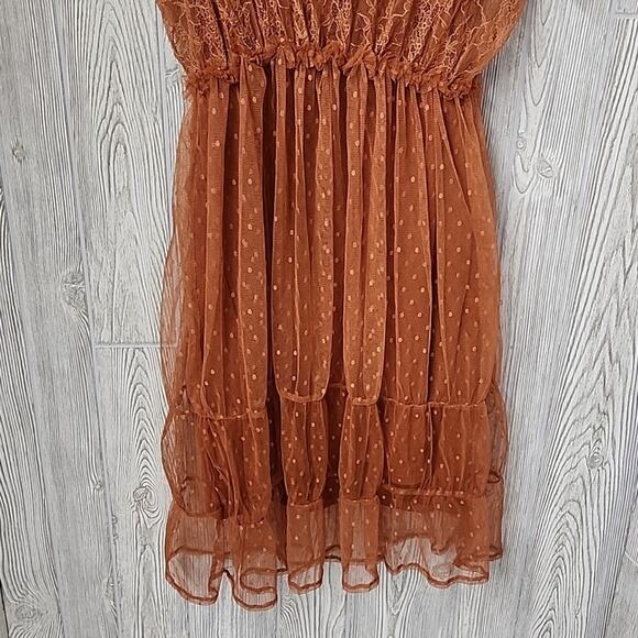 Vero Moda Orange Lace Midi Dress - Picture 6 of 13